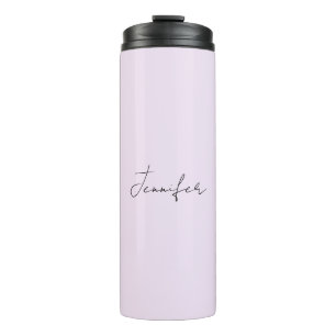 Pastellfarbene Kalligrafie Elegant Schlicht Einfac Thermosbecher