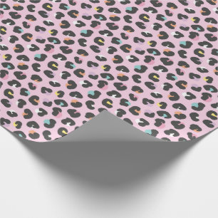 Pastellfarbene Leoparden Geschenkpapier