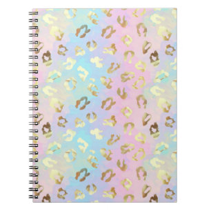 Pastellfarbene Leoparden-Skin-Bandana Notizblock