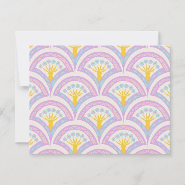 Pastellfarbene Muschel Ankündigung (Vorderseite)