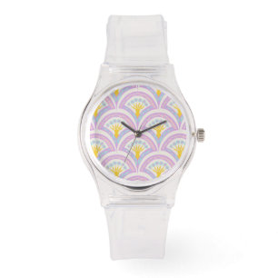 Pastellfarbene Muschel Armbanduhr