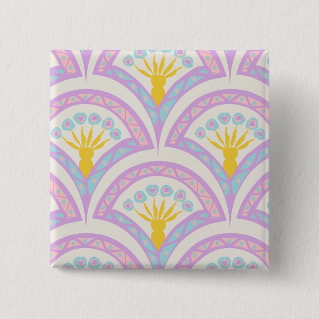 Pastellfarbene Muschel Button (Vorderseite)