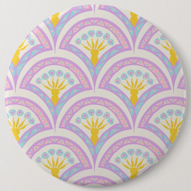 Pastellfarbene Muschel Button (Vorderseite)
