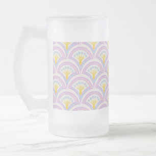 Pastellfarbene Muschel Mattglas Bierglas