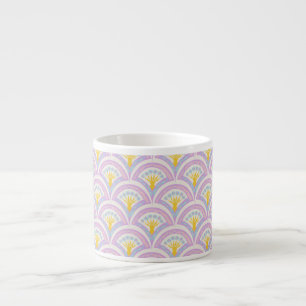 Pastellfarbene Muschel Muster Espressotasse