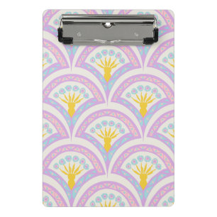 Pastellfarbene Muschel Muster Mini Klemmbrett