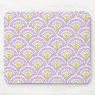 Pastellfarbene Muschel Muster Mousepad