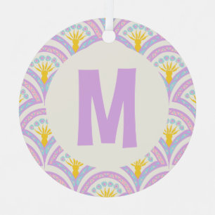Pastellfarbene Muschel Muster Ornament Aus Metall