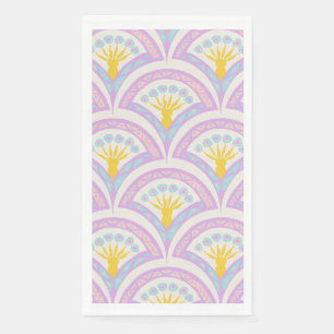 Pastellfarbene Muschel Muster Serviette