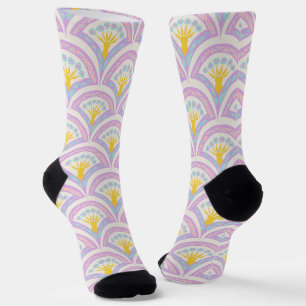 Pastellfarbene Muschel Socken