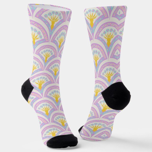 Pastellfarbene Muschel Socken (Gewinkelt)