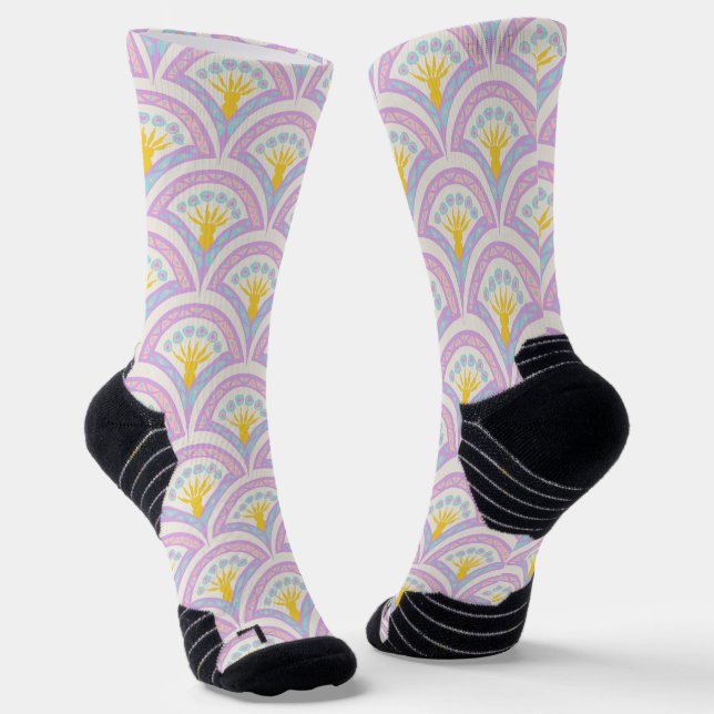 Pastellfarbene Muschel Socken (Gewinkelt)