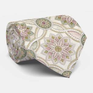 Pastellfarbene Opaleszierende Blumenmosaik - Manda Krawatte