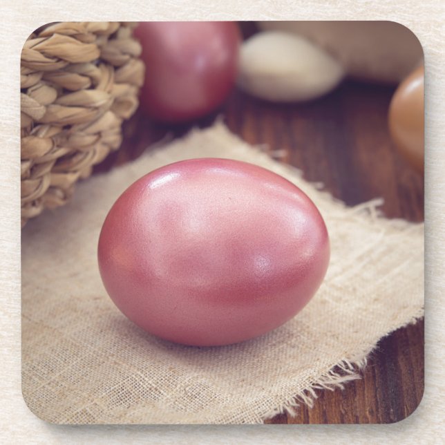 Pastellfarbene Ostereier Untersetzer (Vorderseite)