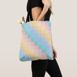 PASTELLFARBENE PINK BLAU GELB GRÜNE GEOMETRISCHE F TASCHE