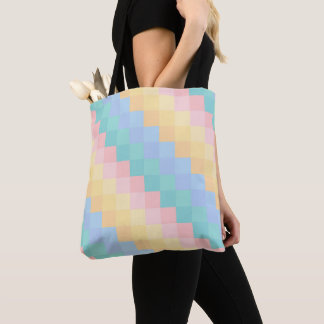 PASTELLFARBENE PINK BLAU GELB GRÜNE GEOMETRISCHE F TASCHE