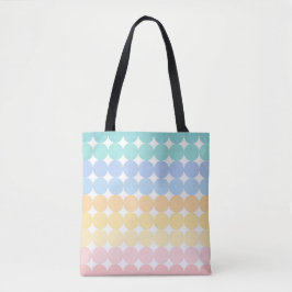 PASTELLFARBENE PINK BLAU GELB GRÜNE KREISE TASCHE