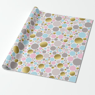 Pastellfarbene Popcorn-Punkte-Muster Geschenkpapier