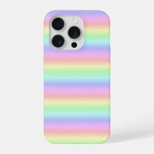 Pastellfarbene Regenbogenstreifen - Muster iPhone 15 Pro Hülle