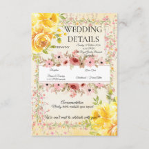 Pastellfarbene Romantische Hochzeitsinformationen 