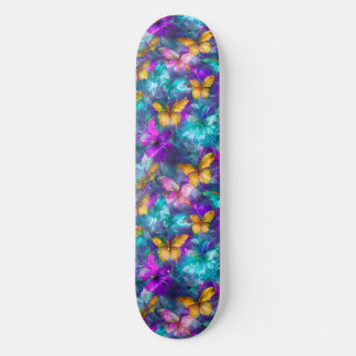 Pastellfarbene Schmetterlinge Girly Skateboard