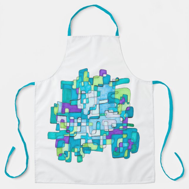 Pastellfarbene Schürze (Vorderseite)