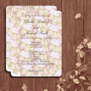 Pastellfarbene Sommerblumen-Hochzeitseinladung Einladung