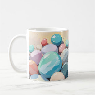 Pastellfarbene Steine Kaffeetasse