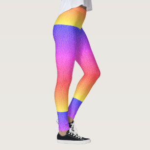Pastellfarbene Streifen Tweedtextur Bild, ZEA Leggings