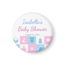 Pastellfarbene winzige Icons Baby-Partys & Geschle