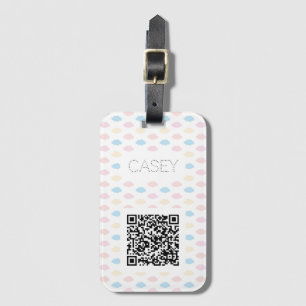 Pastellfarbene Wolken Rosa Blau Gelb Modern. Gepäckanhänger
