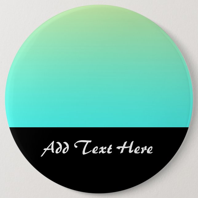 Pastellfarbener Farbverlauf-Hintergrund Türkis Gel Button (Vorderseite)