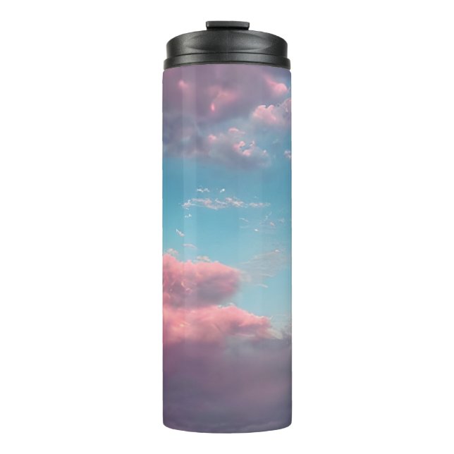 Pastellfarbener Himmel Thermosbecher (Vorderseite)