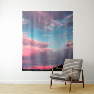 Pastellfarbener Himmel Wandteppich