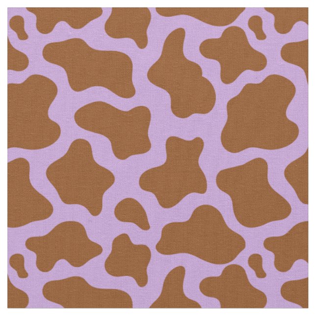 pastellfarbener lila Kuhdruck Stoff (Nahaufnahme)