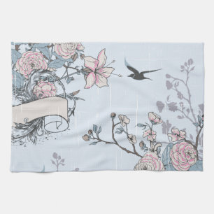 pastellfarbener Shabby Chic Handtuch