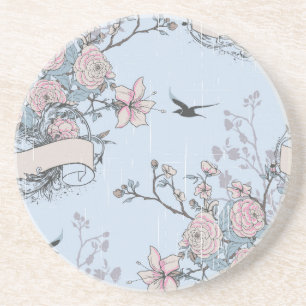 pastellfarbener Shabby Chic Sandstein Untersetzer