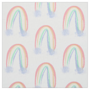 pastellfarbener Wasserfarben-Regenbogen Stoff