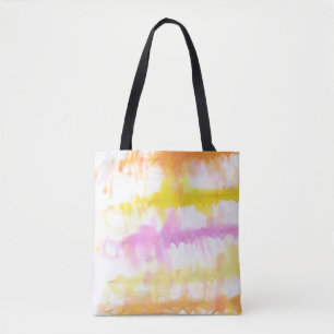 Pastellfarbener Wassermalerei-Farbklecks in rosa F Tasche