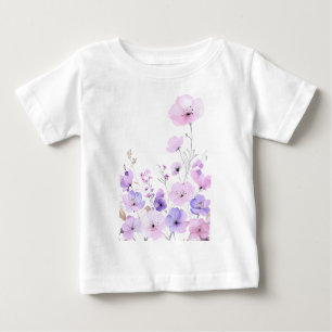 Pastellfarbener Wildblumengarten Sanfte Blütenprac Baby T-shirt