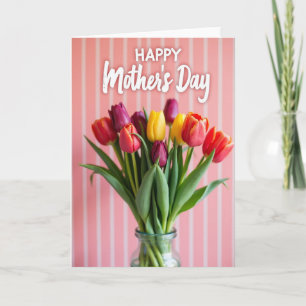 Pastellfarbenes Bouquet-Grußkarte Karte