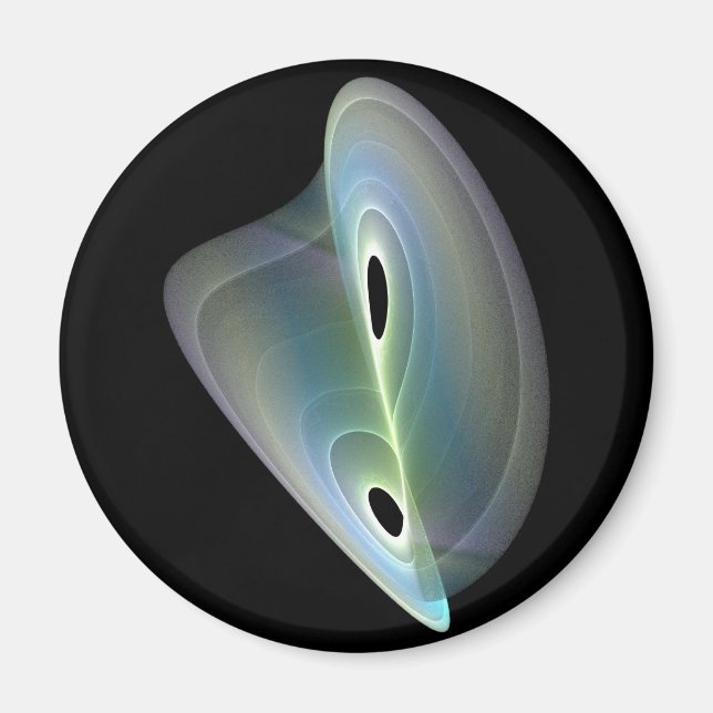 pastellfarbenes Fraktal Magnet (Vorne)