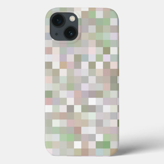 Pastellfarbenes Quadratmuster Case-Mate iPhone Hülle (Rückseite)