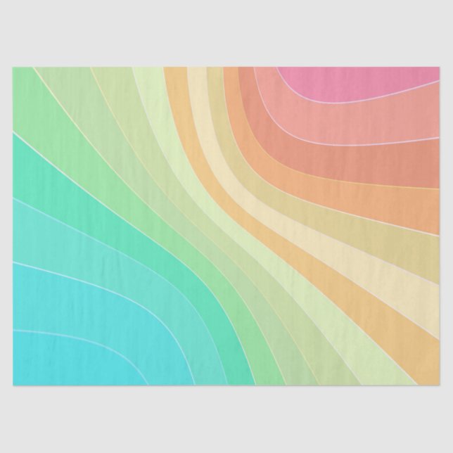pastellfarbenes Regenbogenpapier Seidenpapier (Vorderseite)