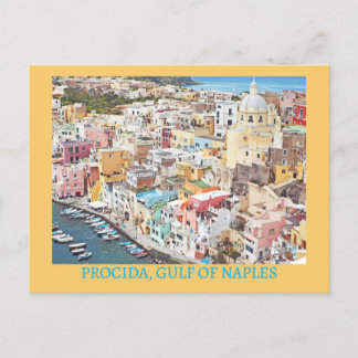 Pastellfarbenes und traumhaftes Procida (Golf von Postkarte