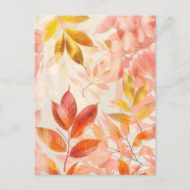 Pastellfarbenes Wasser - Illustration von Blätter Postkarte