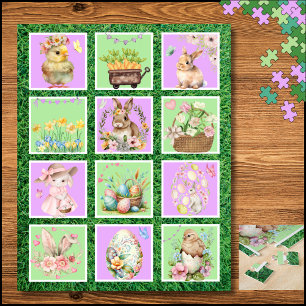 Pastellfarbenpuzzle Ostersonnenblock