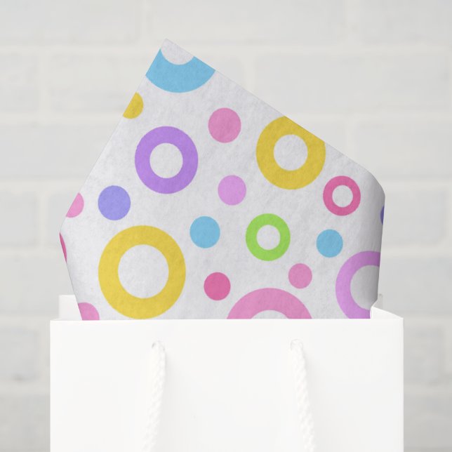 Pastellfarbige Kreise Seidenpapier (Geschenktüte)
