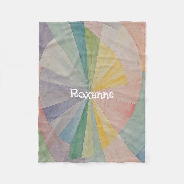 Pastellfarbrad Odyssey Personalisiert Fleecedecke (Vorderseite)