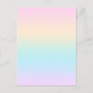 Pastellfarbverlauf Postkarte